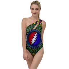 Grateful Dead Bear Pattern To One Side Swimsuit