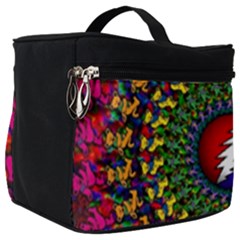 Grateful Dead Bear Pattern Make Up Travel Bag (big) by Maspions