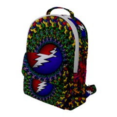 Grateful Dead Bear Pattern Flap Pocket Backpack (large)