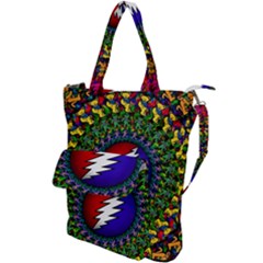 Grateful Dead Bear Pattern Shoulder Tote Bag