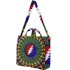 Grateful Dead Bear Pattern Square Shoulder Tote Bag