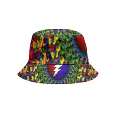 Grateful Dead Bear Pattern Inside Out Bucket Hat (kids) by Maspions