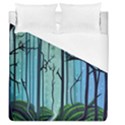 Nature Outdoors Night Trees Scene Forest Woods Light Moonlight Wilderness Stars Duvet Cover (Queen Size) View1