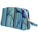 Nature Outdoors Night Trees Scene Forest Woods Light Moonlight Wilderness Stars Wristlet Pouch Bag (Large) View2