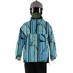 Nature Outdoors Night Trees Scene Forest Woods Light Moonlight Wilderness Stars Men s Ski And Snowboard Waterproof Breathable Jacket by Grandong