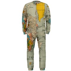 Vintage World Map Onepiece Jumpsuit (men) by Ket1n9