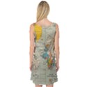 Vintage World Map Sleeveless Satin Nightdress View2