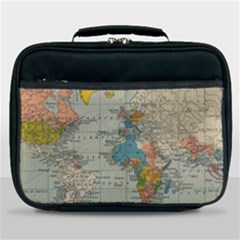 Vintage World Map Lunch Bag by Ket1n9