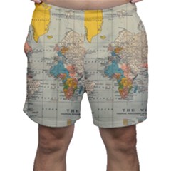 Vintage World Map Men s Shorts by Ket1n9