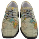 Vintage World Map Women Heeled Oxford Shoes View1