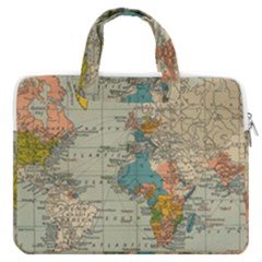 Vintage World Map Macbook Pro 13  Double Pocket Laptop Bag by Ket1n9