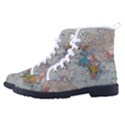 Vintage World Map Kid s High-Top Canvas Sneakers View2