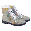 Vintage World Map Kid s High-Top Canvas Sneakers View3