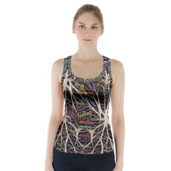 Mental Human Experience Mindset Pattern Racer Back Sports Top by Paksenen