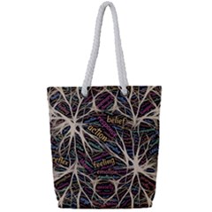 Mental Human Experience Mindset Pattern Full Print Rope Handle Tote (small) by Paksenen