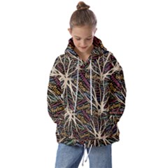 Mental Human Experience Mindset Pattern Kids  Oversized Hoodie by Paksenen