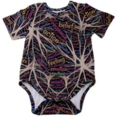 Mental Human Experience Mindset Pattern Baby Short Sleeve Bodysuit by Paksenen