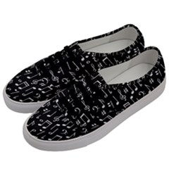 Chalk Music Notes Signs Seamless Pattern Men s Classic Low Top Sneakers by Ravend