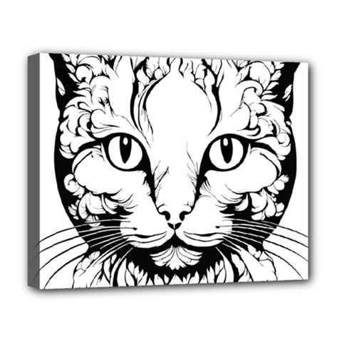 Cat - Artistic Paper Cut Deluxe Canvas 20  X 16  (stretched) by 2607694c