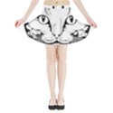 Cat - Artistic Paper Cut Mini Flare Skirt View3