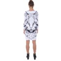 Cat - Artistic Paper Cut Asymmetric Cut-Out Shift Dress View2