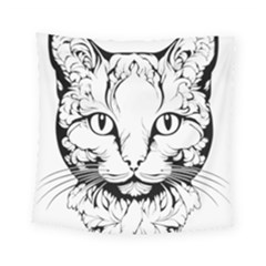 Cat - Artistic Paper Cut Square Tapestry (small) by 2607694c