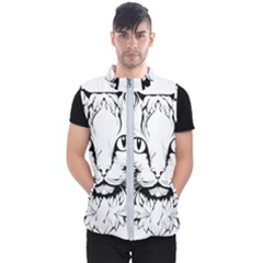 Cat - Artistic Paper Cut Men s Puffer Vest