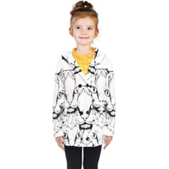 Cat - Artistic Paper Cut Kids  Double Breasted Button Coat by 2607694c