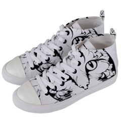 Cat - Artistic Paper Cut Women s Mid-top Canvas Sneakers by 2607694c