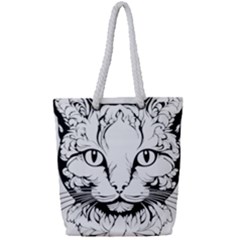 Cat - Artistic Paper Cut Full Print Rope Handle Tote (small) by 2607694c