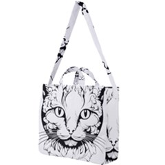 Cat - Artistic Paper Cut Square Shoulder Tote Bag by 2607694c