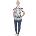 Cat - Artistic Paper Cut Women s Short Sleeve Pocket Shirt View2