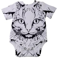 Cat - Artistic Paper Cut Baby Short Sleeve Bodysuit by 2607694c