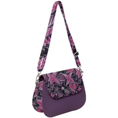 Chic & Fancy Pattern Saddle Handbag