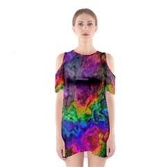 Pride Marble Shoulder Cutout One Piece Dress by MRNStudios