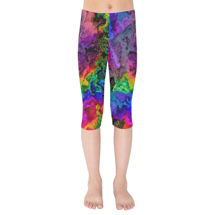 Pride Marble Kids  Capri Leggings 