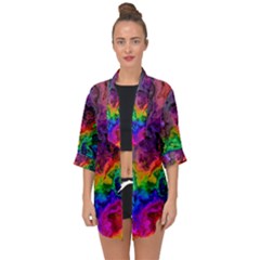 Pride Marble Open Front Chiffon Kimono by MRNStudios