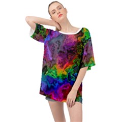 Pride Marble Oversized Chiffon Top by MRNStudios