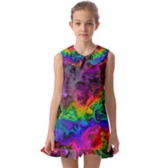 Pride Marble Kids  Pilgrim Collar Ruffle Hem Dress by MRNStudios