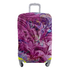 Fuchsia Blend Luggage Cover (small) by kaleidomarblingart