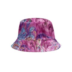 Fuchsia Blend Inside Out Bucket Hat (kids) by kaleidomarblingart