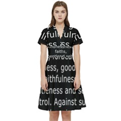 Galatians 5 Short Sleeve Waist Detail Dress