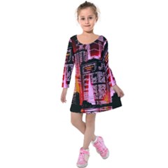 Cybercity Kids  Long Sleeve Velvet Dress