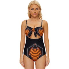 Geometry Knot Front One-piece Swimsuit by Sparkle