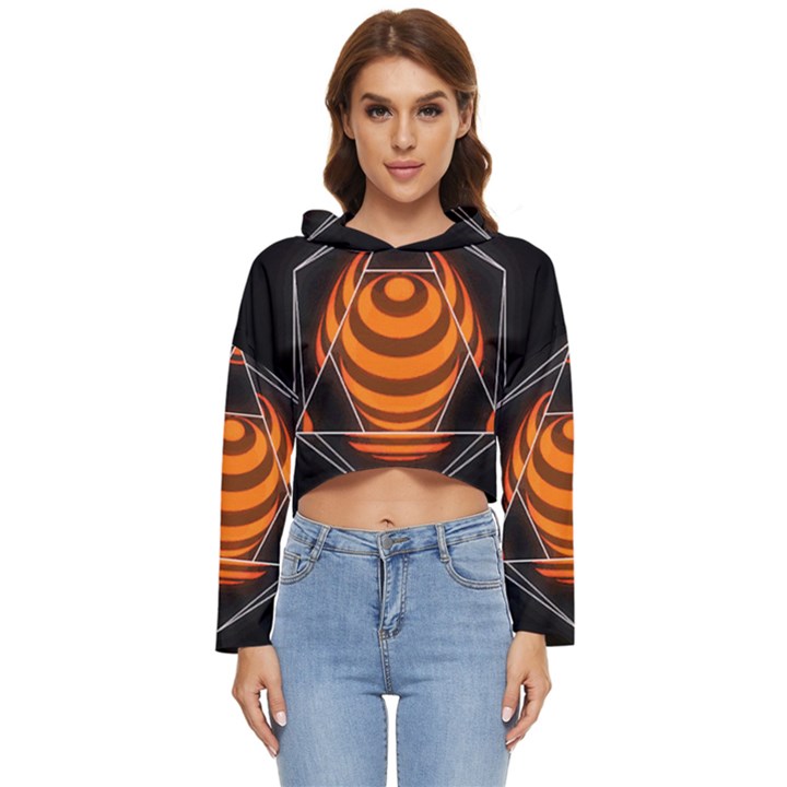 Geometry Women s Lightweight Cropped Hoodie