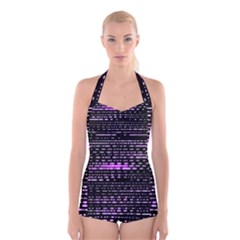 Purplestars Boyleg Halter Swimsuit  by Sparkle