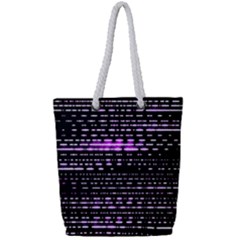 Purplestars Full Print Rope Handle Tote (small) by Sparkle