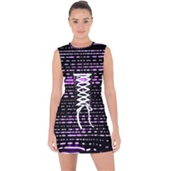 Purplestars Lace Up Front Bodycon Dress by Sparkle