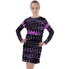 Purplestars Long Sleeve Hoodie Dress