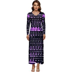 Purplestars Long Sleeve Longline Maxi Dress by Sparkle